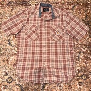 CARHARTT MENS MEDIUM flannel Work shirt